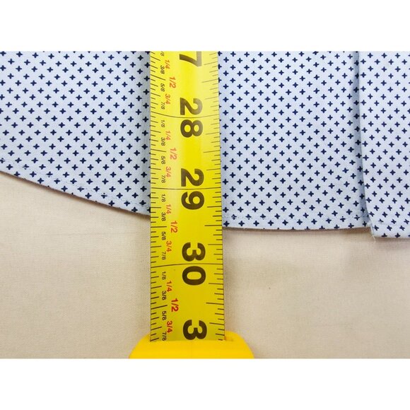 Ben Sherman Tailored Slim Fit Stretch Medium 5-15.5 32/33 Blue X Pattern Shirt - Picture 8 of 9